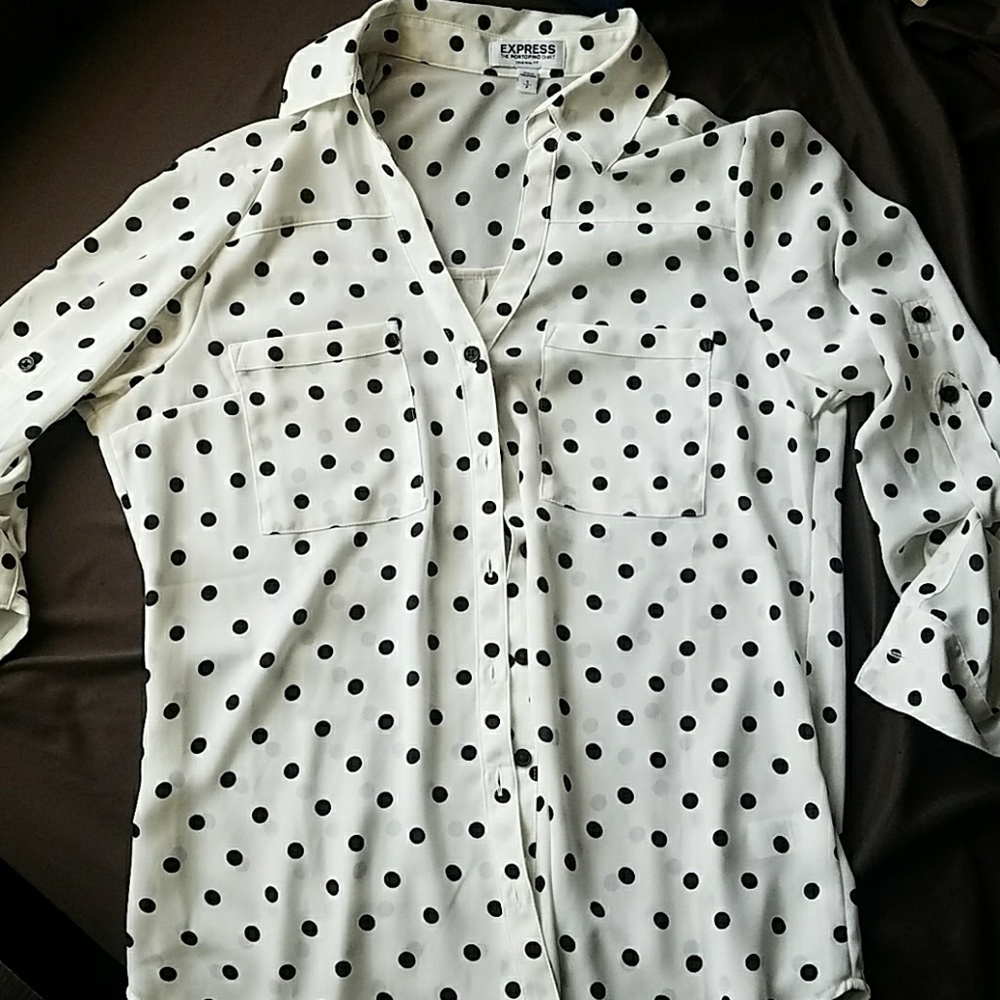 Express brand polka dot blouse